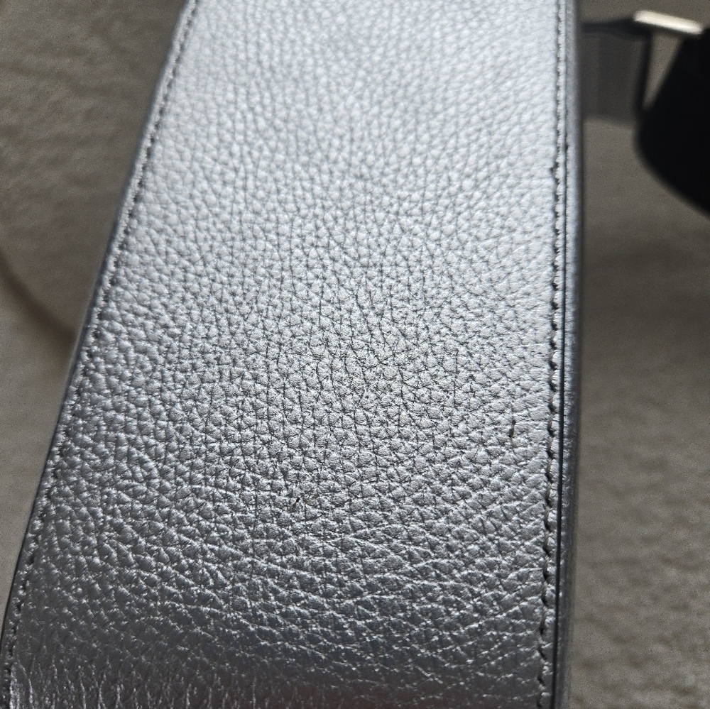 Jimmy Choo NWT Camera Bag‎ Metallic Silver Embossed Leather - Picture 12 of 16